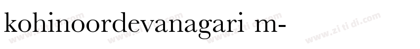 kohinoordevanagari m字体转换